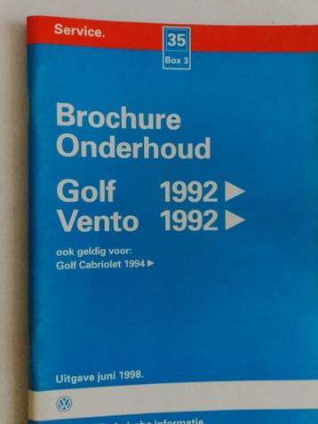 Werkplaatsboek Vw Golf 3 + Cabrio + GTi - VR6 onderhoudswerk beschikbaar voor biedingen
