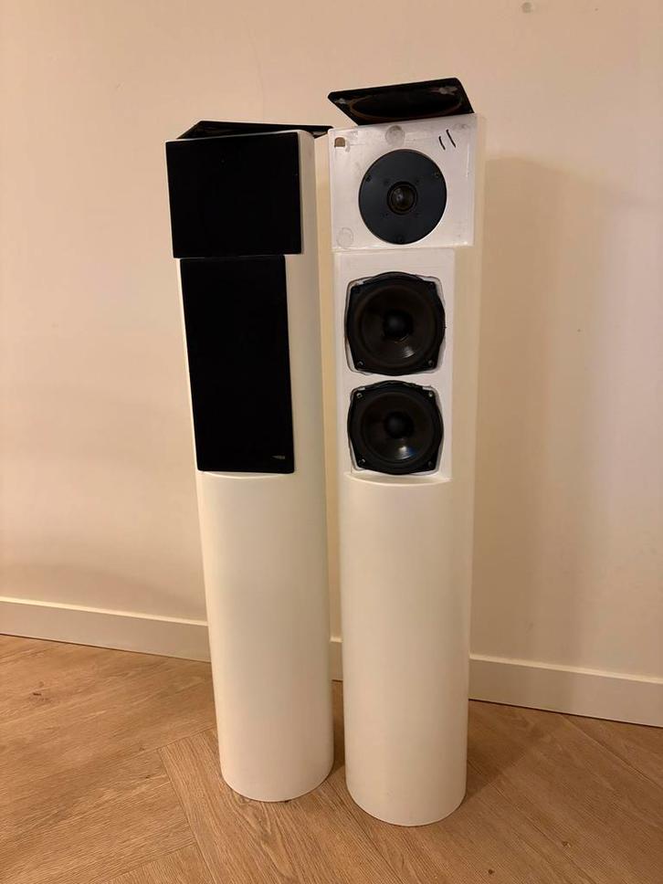 V-vox Saurus luidsprekers, Audio, Tv en Foto, Luidsprekers, Gebruikt, Front, Rear of Stereo speakers, 60 tot 120 watt, Overige merken