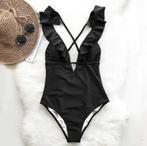 Zwarte monokini badpak dames vrouwen badkleding, Kleding | Dames, Verzenden, Nieuw, Zwart, Badpak