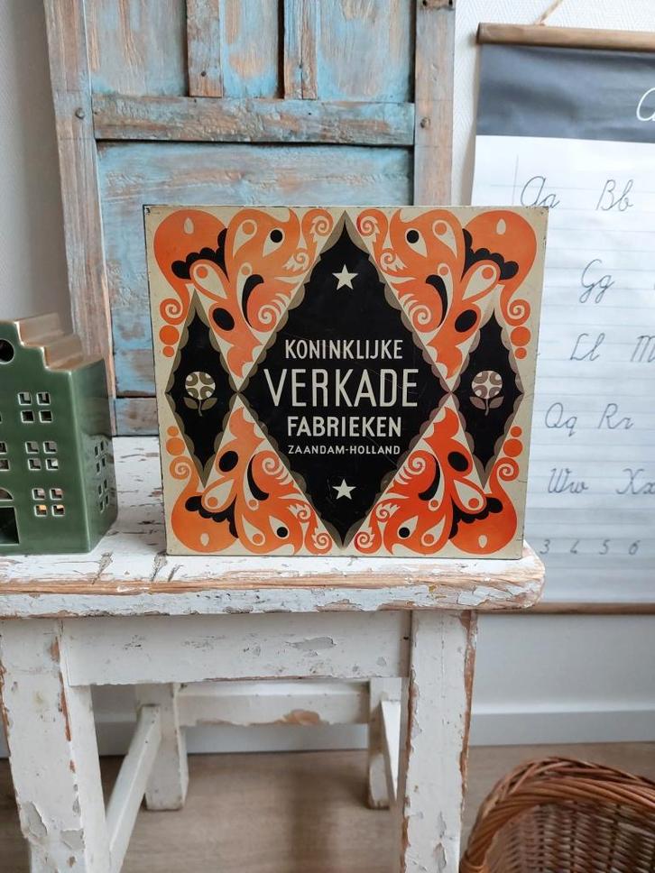 Verkade biscuit (winkel)blik, Antiek en Kunst, Antiek | Keukenbenodigdheden, Ophalen of Verzenden