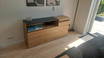 NIEUW IN DOOS: Skraut Dressoir zwart eiken - 150x75x35cm 