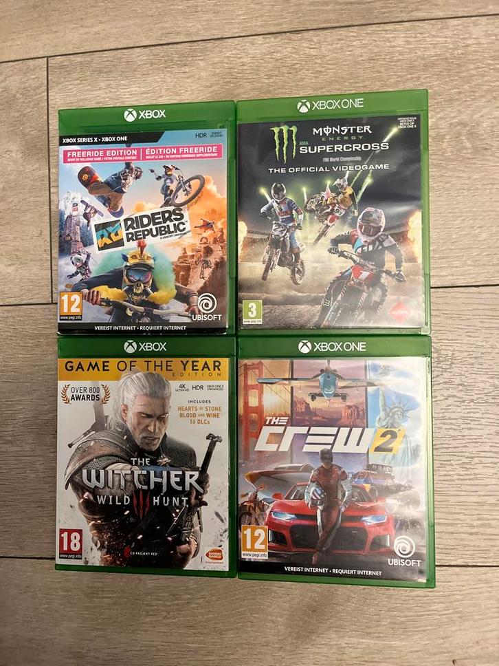 Xbox Games - Riders Republic, Witcher, Crew 2, Supercross, Spelcomputers en Games, Games | Xbox One, Gebruikt, Avontuur en Actie