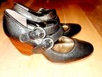 Zgan/nieuw Clarks open hak schoenen - maat 5,5 = 39., Ophalen, Nieuw, Zwart