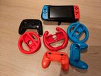 Nintendo switch met 5 spellen, Ophalen of Verzenden, Zo goed als nieuw, Met 2 controllers, Switch Original