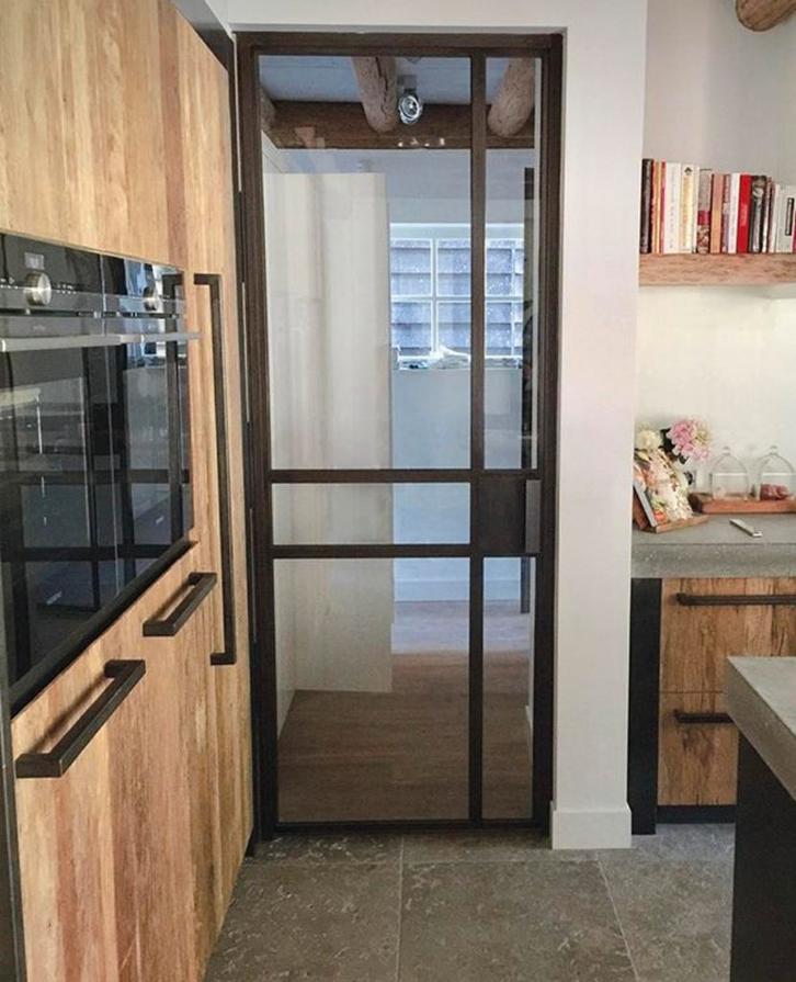 Nieuw industriële binnendeur (stomp) staal look 83 x 231,5, Doe-het-zelf en Verbouw, Deuren en Horren, Nieuw, Binnendeur, 215 cm of meer