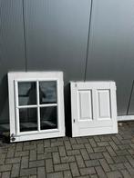 Deur hardhout halfopenslaand, Ophalen, 200 tot 215 cm, Glas, Buitendeur