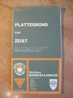 kleurenplattegrond plattegrond Zeist en omgeving, 1971, Gelezen, VVV, Ophalen of Verzenden, Landkaart