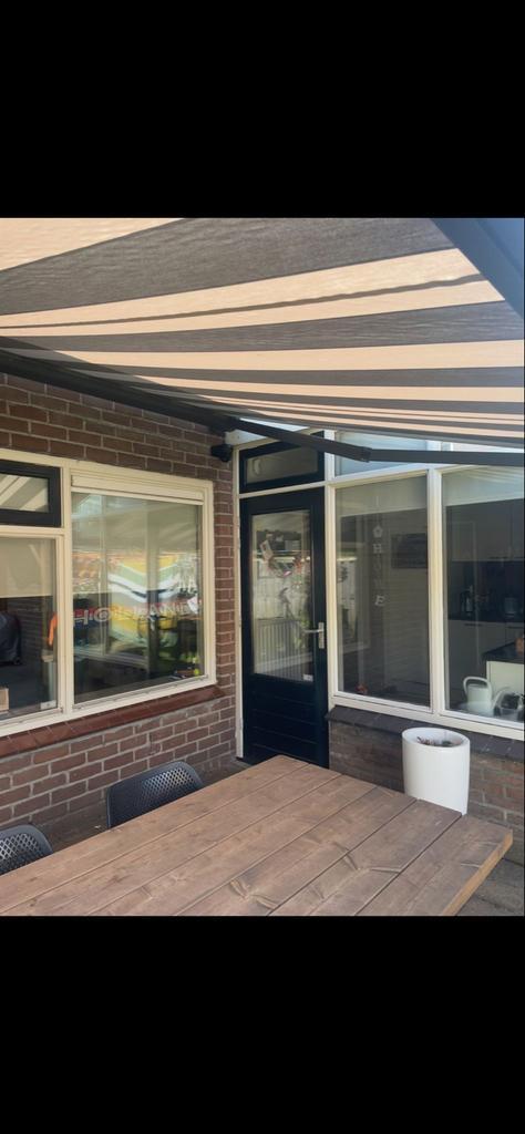 Zonnescherm Manhattan 4150cm breed, Tuin en Terras, Zonneschermen, Gebruikt, 150 tot 300 cm, 250 cm tot 450 cm, Elektrisch, Ophalen