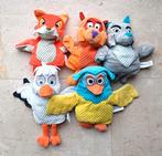 fabeltjeskrant handpoppen 5 stuks uil ooievaar vos zgan, Ophalen of Verzenden, Zo goed als nieuw, Overige typen