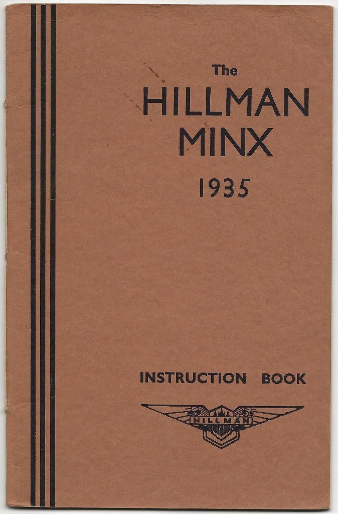 Hillman Minx 1935 manual handbook, Ophalen of Verzenden