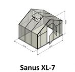 Broeikas Sanus XL-7 (6.38m²) 2.90 x .20 x 2.25 polycarbonaat, Nieuw, Aluminium, Kweekkas, Ophalen of Verzenden