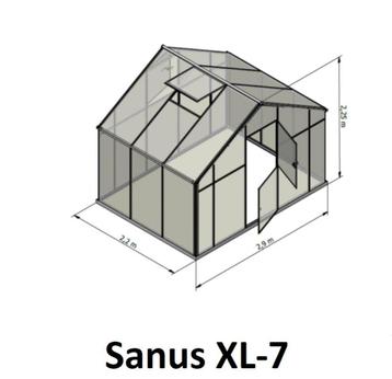 Broeikas Sanus XL-7 (6.38m²) 2.90 x .20 x 2.25 polycarbonaat
