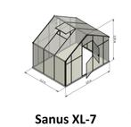 Broeikas Sanus XL-7 (6.38m²) 2.90 x .20 x 2.25 polycarbonaat, Tuin en Terras, Kassen, Polycarbonaat, Ophalen of Verzenden, Aluminium