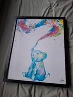 Poster van olifant met fotolijst - 52x32 cm, Ophalen