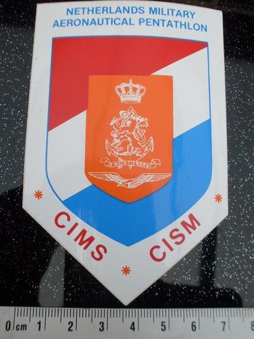 sticker netherlands military aeronautical pentathlon cims beschikbaar voor biedingen