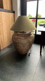 Supergrote XXXL birma rieten lamp, Huis en Inrichting, Lampen | Lampenkappen, Ophalen of Verzenden, Zo goed als nieuw, Rond, 50 cm of meer
