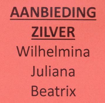 AANBIEDING ZILVEREN MUNTEN vanaf de zilverprijs. beschikbaar voor biedingen