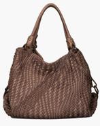 Vintage Republic leren tas - bronskleurig gevlochten, Sieraden, Tassen en Uiterlijk, Tassen | Damestassen, Ophalen of Verzenden