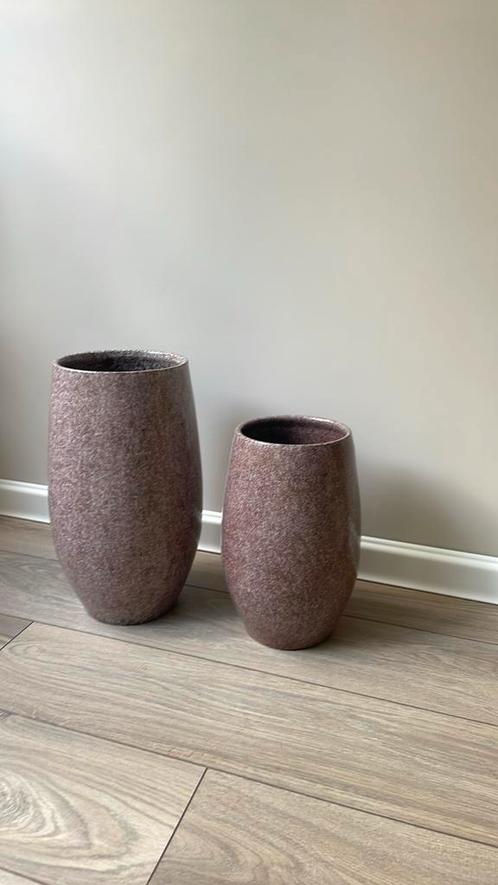 Mooie roze potten - Intratuin, Tuin en Terras, Bloempotten, Zo goed als nieuw, Aardewerk, Binnen, Minder dan 25 cm, Rond, Ophalen