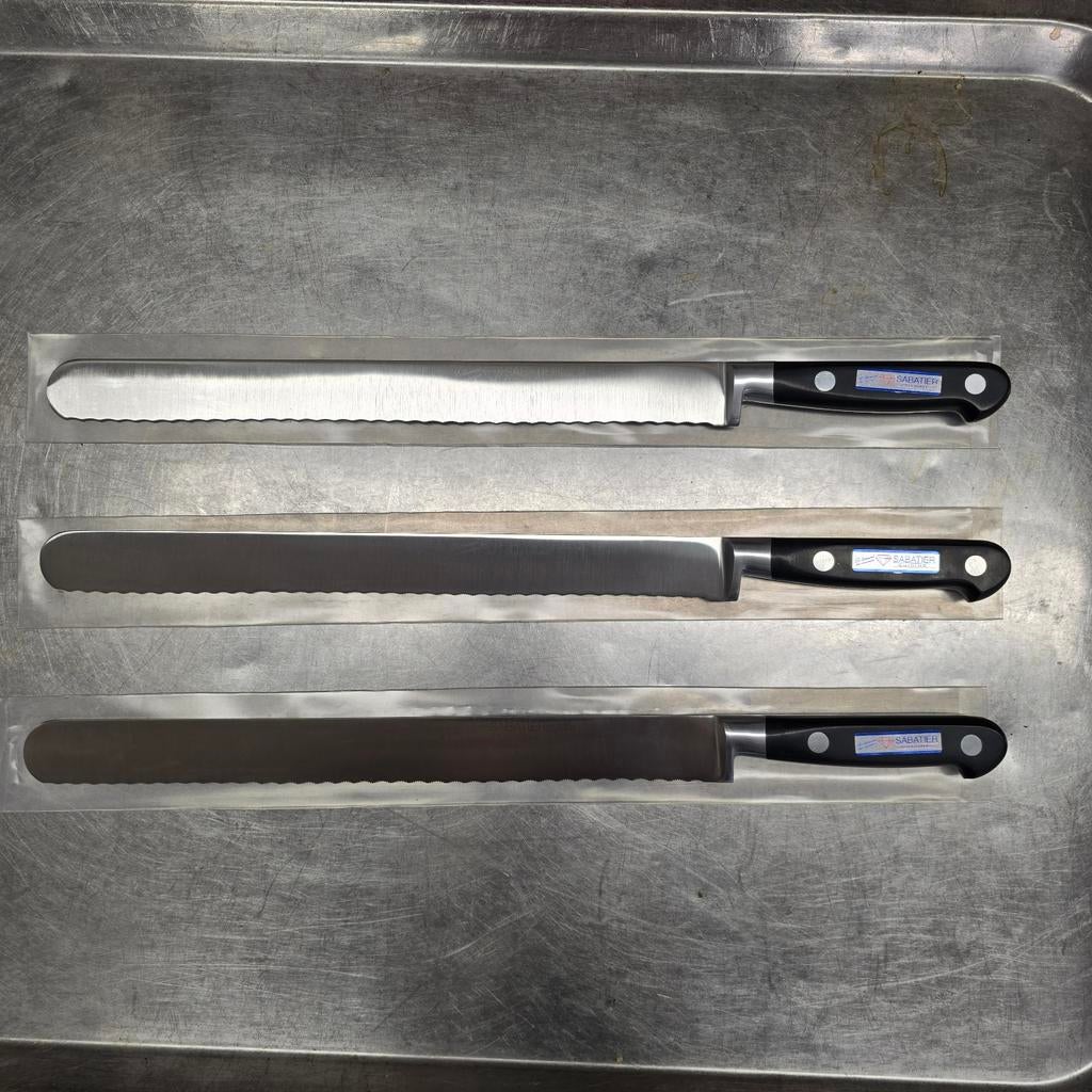 3 Sabatier Le diamant du cuisine brood/groente messen, tl 42, Ophalen of Verzenden, Zo goed als nieuw, Rvs of Chroom, Los bestek