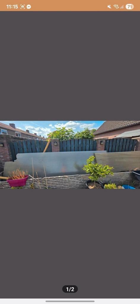 Polycarbonaat platen, Doe-het-zelf en Verbouw, Dakpannen en Dakbedekking, Gebruikt, Ophalen