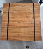 Salon tafel met bijzet tafel op wielen., Ophalen, Gebruikt, Hout