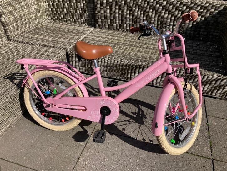 Meisjesfiets Popal Cooper 18 inch, Fietsen en Brommers, Fietsen | Meisjes, Gebruikt, 18 inch, Handrem, Ophalen