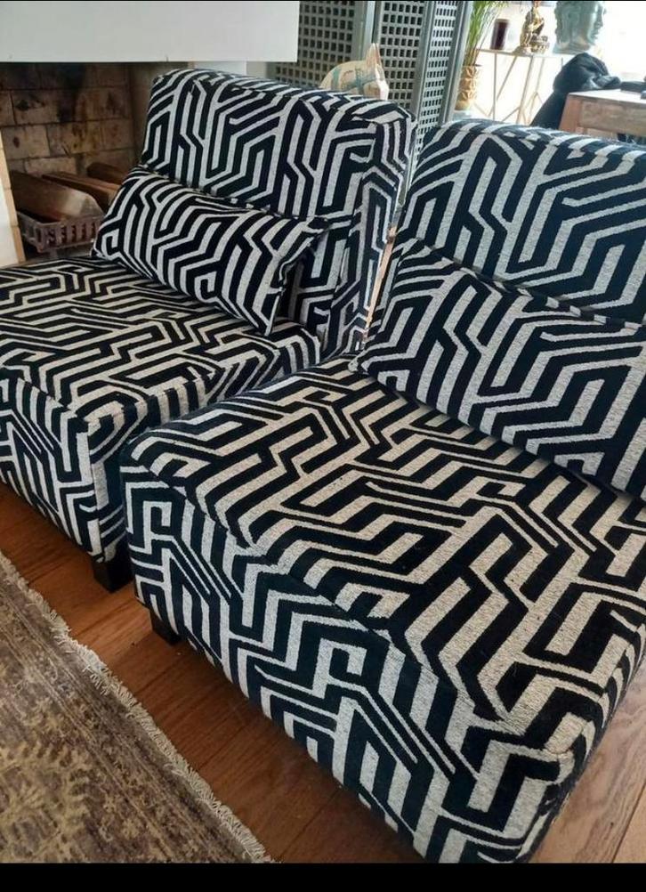 2 Keijser & Co Fauteuils - Stijlvol en Comfortabel, Huis en Inrichting, Fauteuils, Gebruikt, Stof, 75 tot 100 cm, Ophalen