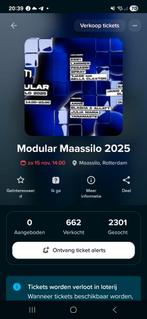 4x tickets te koop, Modular Maassilo 2025, Tickets en Kaartjes, Evenementen en Festivals, Drie personen of meer