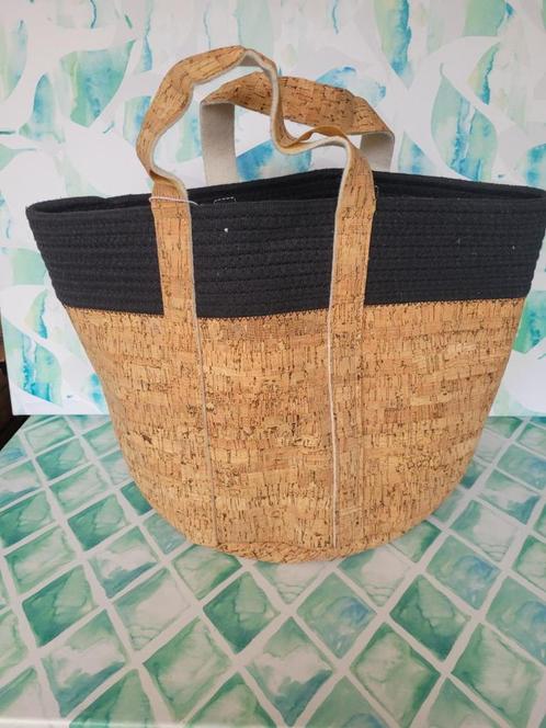 Intratuin opbergmand Xue zwart / nature, Huis en Inrichting, Woonaccessoires | Schalen en Manden, Nieuw, Mand, Rond, Overige materialen