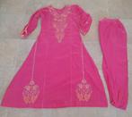 Maat 176 of XS katoen Indiase jurk anatkali churidaar roze, Maat 34 (XS) of kleiner, Ophalen of Verzenden, Roze, Zo goed als nieuw