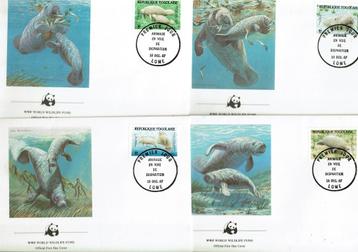 togo 1984 set wwf fdc mantee zeezoogdieren zeeleven beschikbaar voor biedingen