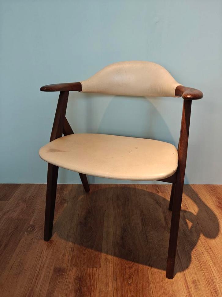 Vintage Koehoorn stoel tijsseling, Huis en Inrichting, Stoelen, Eén, Ophalen