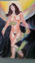 Schilderij " Lust". Pastel., Ophalen of Verzenden