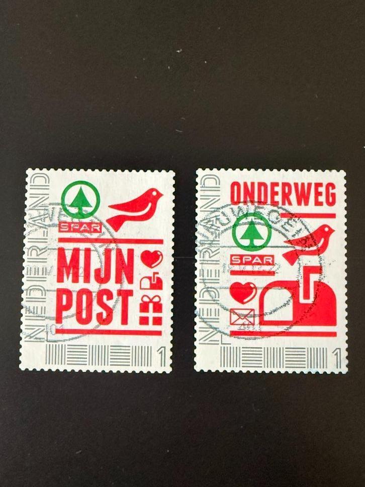 Postzegel NL persoonlijk 2x Spar gestempeld., Postzegels en Munten, Postzegels | Nederland, Gestempeld, Na 1940, Ophalen of Verzenden