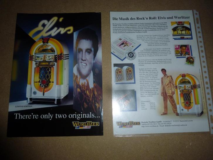 jukebox folder flyer wurlitzer elvis princess omt classic, Verzamelen, Automaten | Jukeboxen, Zo goed als nieuw, Wurlitzer, 1970 tot heden