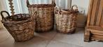 Mooie rieten manden 3 stuks (van Leurs tuincentrum), Ophalen, Zo goed als nieuw, Rond, Riet