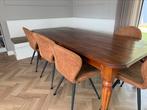 Klassieke Landelijke barok eettafel met 6 stoelen, Huis en Inrichting, Ophalen, 100 tot 150 cm, 200 cm of meer, Vijf personen of meer
