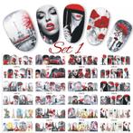 12 Stuks Volledige Cover Water Transfer Sticker Nail Art., Ophalen of Verzenden, Nieuw, Handen en Nagels