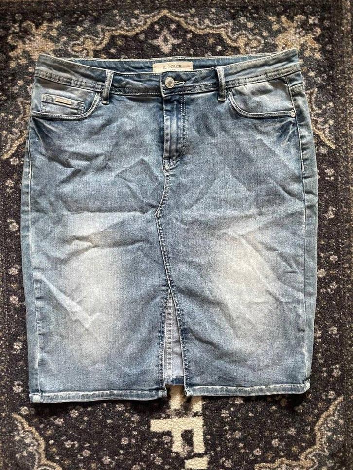 IL DOLCE Jeans Spijkerrok - XL - Lichtblauw Denim, Kleding | Dames, Rokken, Zo goed als nieuw, Maat 46/48 (XL) of groter, Blauw