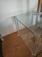 Glazen vierkante bijzettafel, Ophalen, 50 tot 100 cm, Vierkant, 50 tot 100 cm