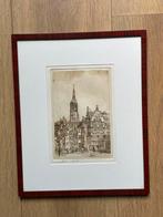 Ingelijste ets Cameretten Delft, Antiek en Kunst, Kunst | Etsen en Gravures, Ophalen of Verzenden