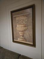 Grote zware vintage schilderij Amsterdam, Ophalen, Zo goed als nieuw, Hout, 75 cm of meer