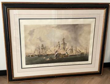Geschilderd en gravure Victory of Trafalgar Robert Dodd