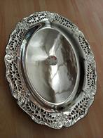 Mooie zilverkleurige schaal - bord, Ophalen of Verzenden, Gebruikt