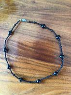 Ketting van zwart koraal. Vintage, Ophalen of Verzenden, Gebruikt, Zwart, Steen of Mineraal