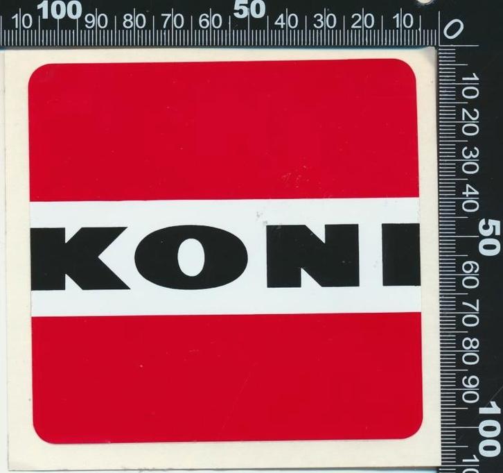 Sticker: Koni (Vierkant - Rood), Verzamelen, Stickers, Zo goed als nieuw, Auto of Motor, Ophalen of Verzenden