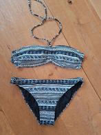 Bandeau bikini zwart wit maat 36, Ophalen of Verzenden, Zo goed als nieuw, Zwart, Bikini