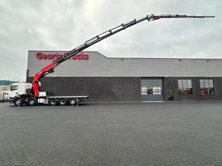 Scania R520 V8 10X4 TRIDEM + F1650RA.2.28 + JIB L816 KRAAN/K, Auto's, Vrachtwagens, Bedrijf, ABS, Achteruitrijcamera, Airconditioning