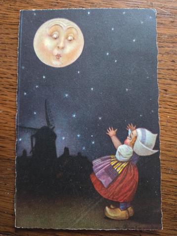 Prachtige Colombo kaart, maan, boerinnetje, ca.1928 beschikbaar voor biedingen